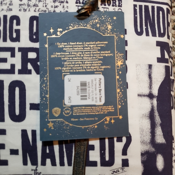 Harry potter PBT sheet set daily prophet NEW - Picture 2 of 4